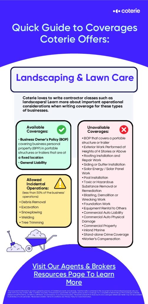 Learn more about Coterie Insurance's coverage for Landscaping and Lawn Care Businesses.